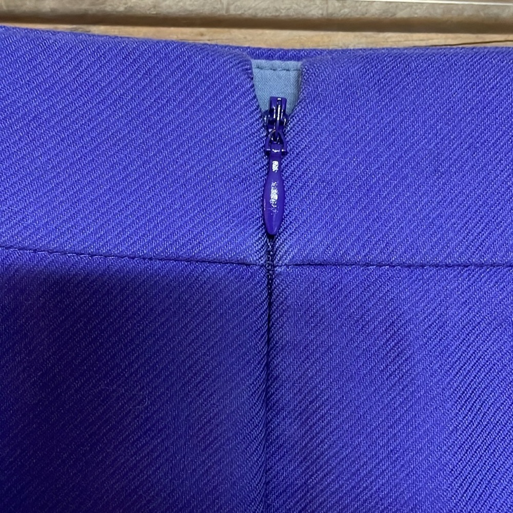 J.Crew size 4 100% Cotton lightweight Purple color The Pencil Skirt with pockets - Picture 6 of 9